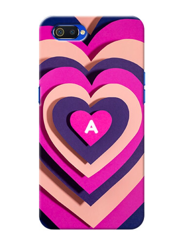 Custom Realme C2 Custom Mobile Case with Cute Heart Pattern Design