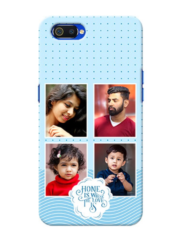 Custom Realme C2 Custom Phone Covers: Cute love quote with 4 pic upload Design