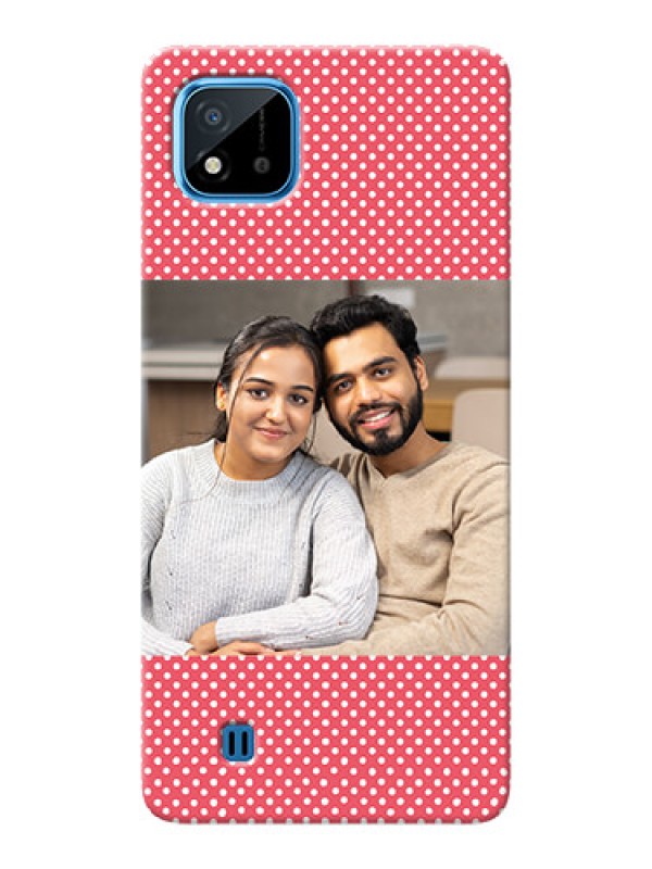 Custom Realme C20 Custom Mobile Case with White Dotted Design