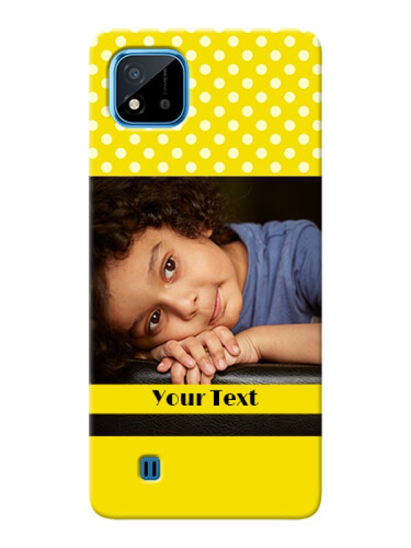 Custom Realme C20 Custom Mobile Covers: Bright Yellow Case Design