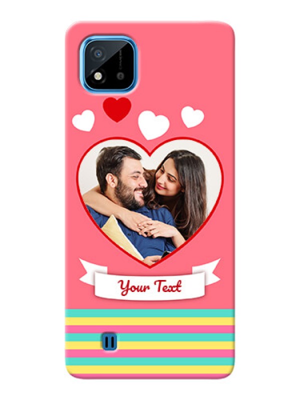 Custom Realme C20 Personalised mobile covers: Love Doodle Design
