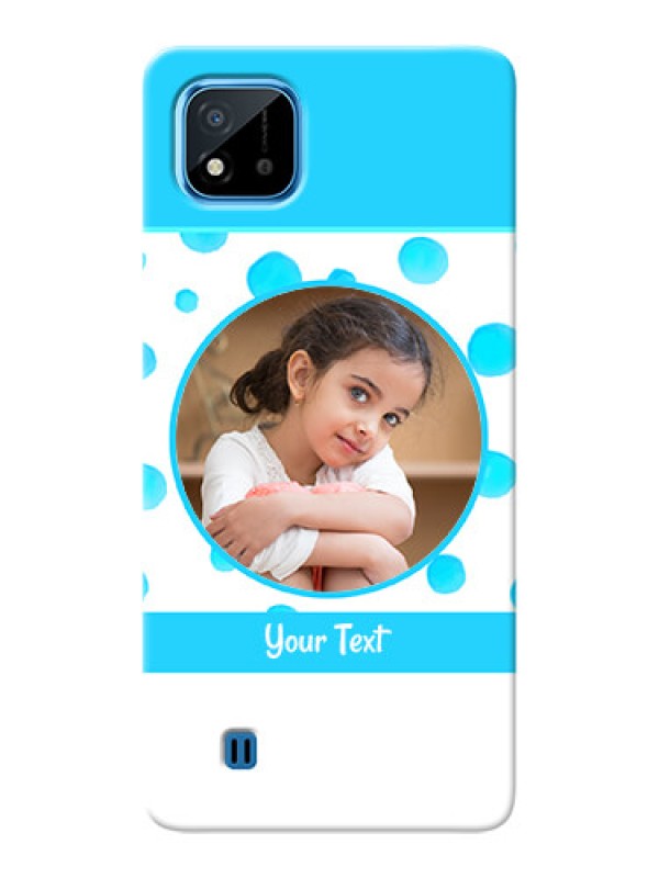 Custom Realme C20 Custom Phone Covers: Blue Bubbles Pattern Design