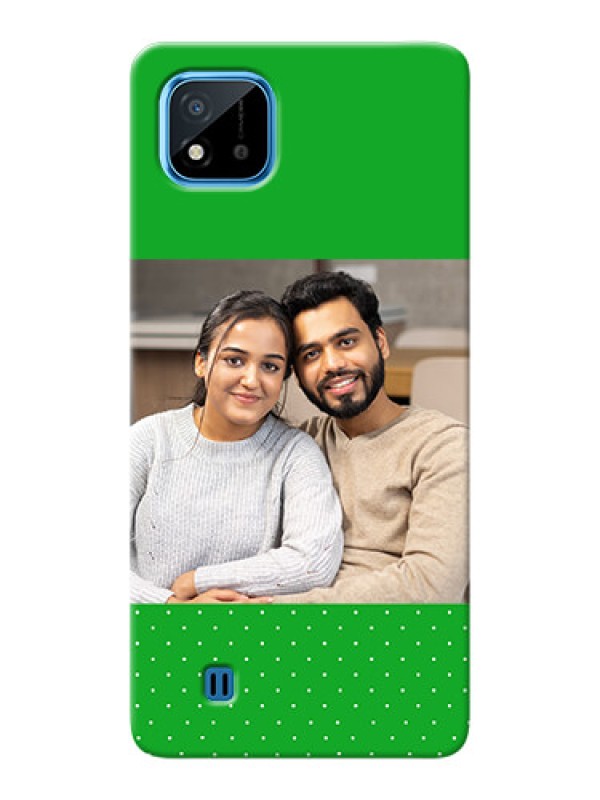 Custom Realme C20 Personalised mobile covers: Green Pattern Design