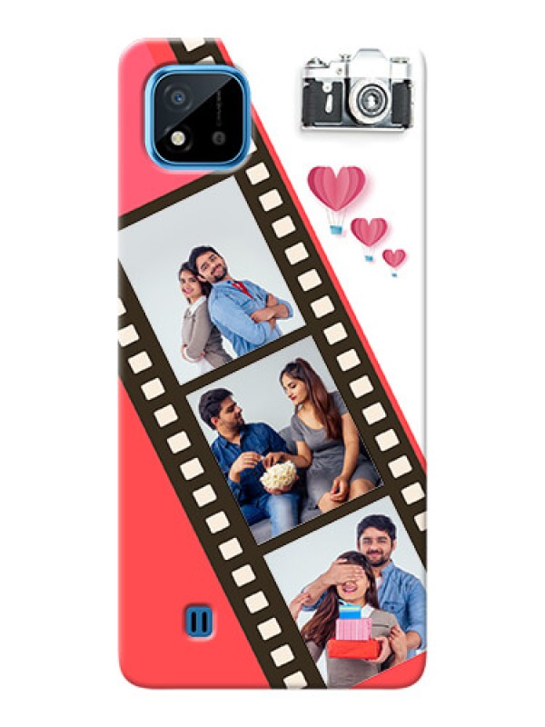 Custom Realme C20 custom phone covers: 3 Image Holder with Film Reel