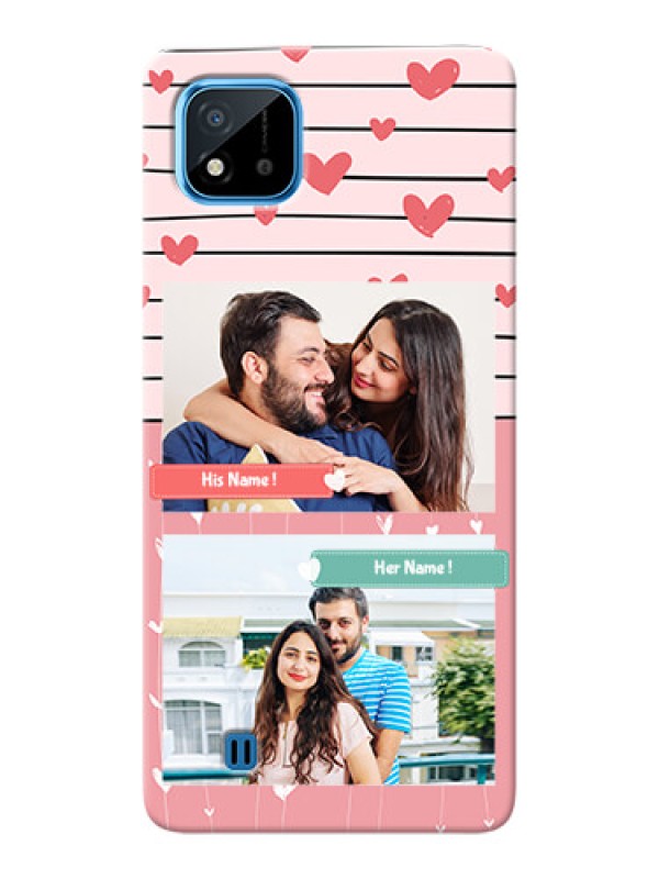 Custom Realme C20 custom mobile covers: Photo with Heart Design