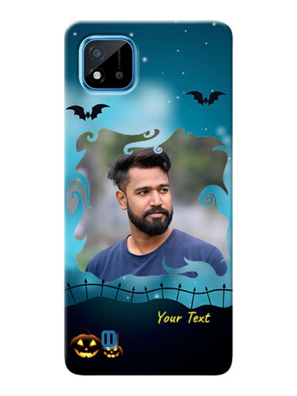 Custom Realme C20 Personalised Phone Cases: Halloween frame design