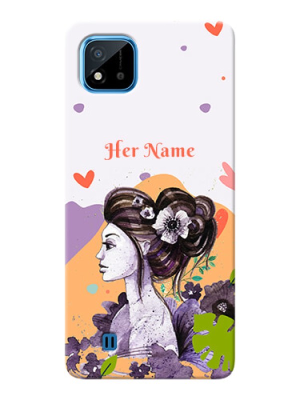 Custom Realme C20 Custom Mobile Case with Woman And Nature Design