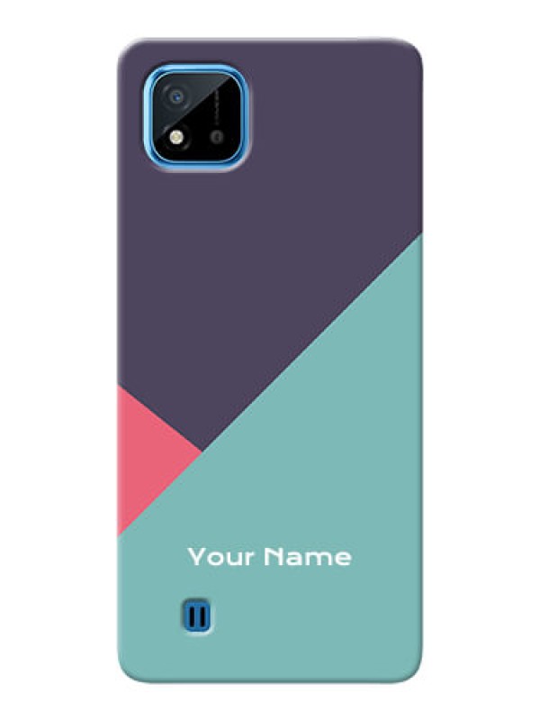 Custom Realme C20 Custom Phone Cases: Tri Color abstract Design