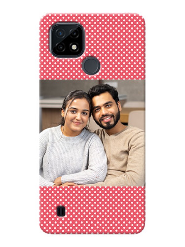 Custom Realme C21 Custom Mobile Case with White Dotted Design