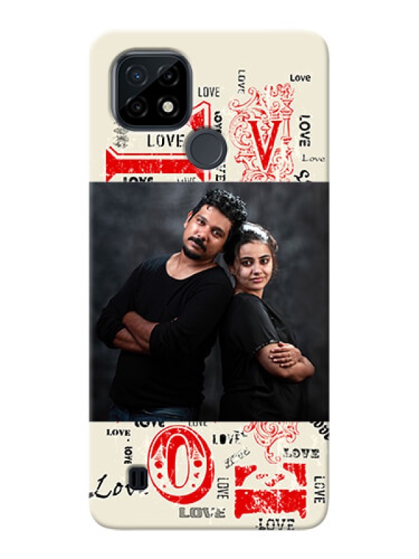 Custom Realme C21 mobile cases online: Trendy Love Design Case