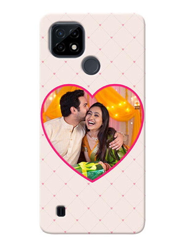 Custom Realme C21 Personalized Mobile Covers: Heart Shape Design