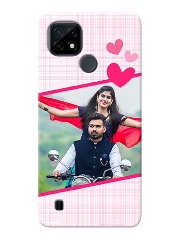 Custom Realme C21 Personalised Phone Cases: Love Shape Heart Design