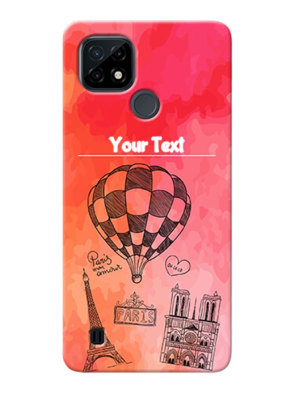 Custom Realme C21 Personalized Mobile Covers: Paris Theme Design