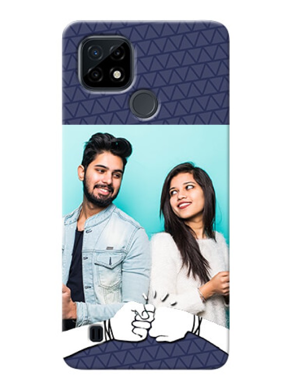 Custom Realme C21 Mobile Covers Online with Best Friends Design  