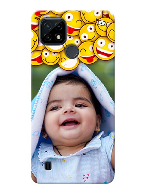 Custom Realme C21 Custom Phone Cases with Smiley Emoji Design