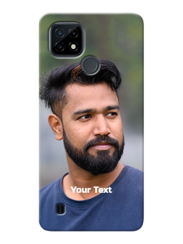 Custom Realme C21 Mobile Cover: Photo with Text