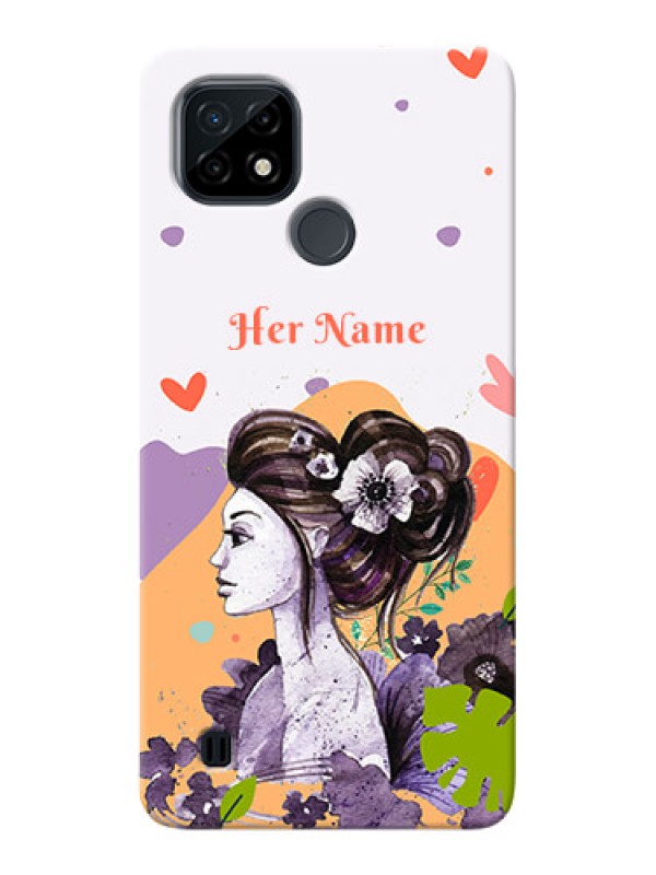 Custom Realme C21 Custom Mobile Case with Woman And Nature Design