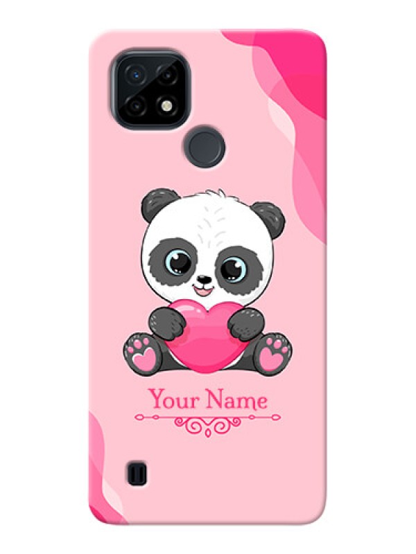 Custom Realme C21 Mobile Back Covers: Cute Panda Design