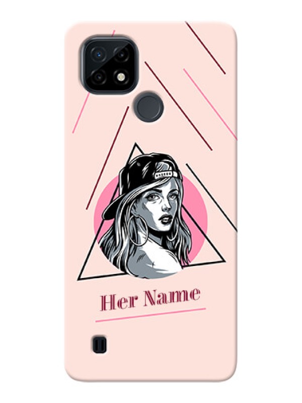 Custom Realme C21 Custom Phone Cases: Rockstar Girl Design