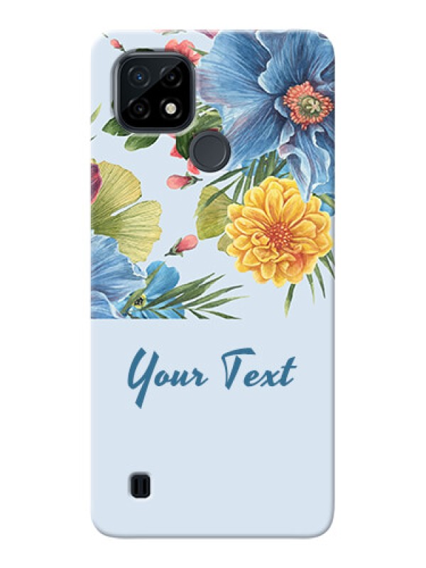 Custom Realme C21 Custom Phone Cases: Stunning Watercolored Flowers Painting Design