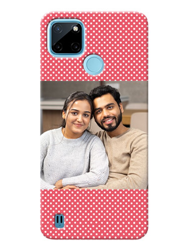 Custom Realme C21Y Custom Mobile Case with White Dotted Design