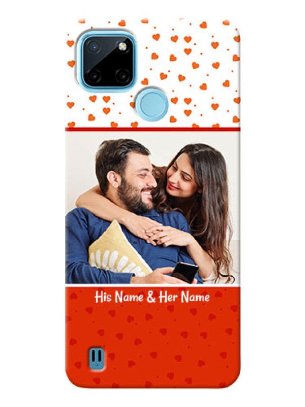 Custom Realme C21Y Phone Back Covers: Orange Love Symbol Design