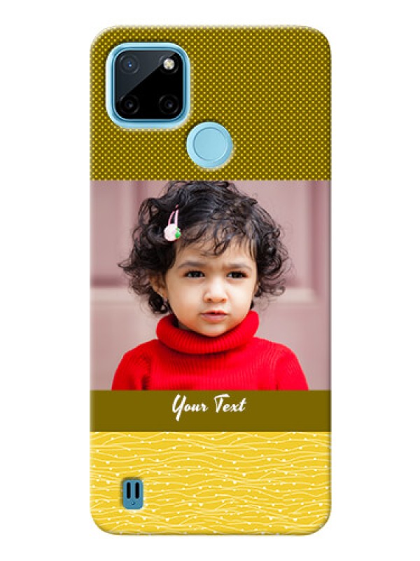 Custom Realme C21Y custom mobile back covers: Simple Green Color Design