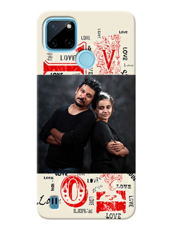 Custom Realme C21Y mobile cases online: Trendy Love Design Case