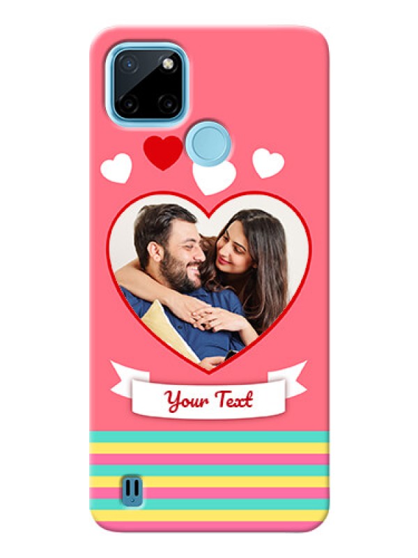 Custom Realme C21Y Personalised mobile covers: Love Doodle Design