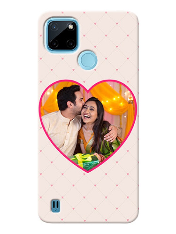 Custom Realme C21Y Personalized Mobile Covers: Heart Shape Design