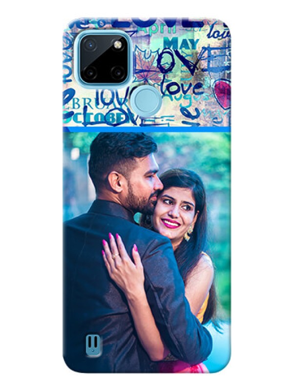Custom Realme C21Y Mobile Covers Online: Colorful Love Design