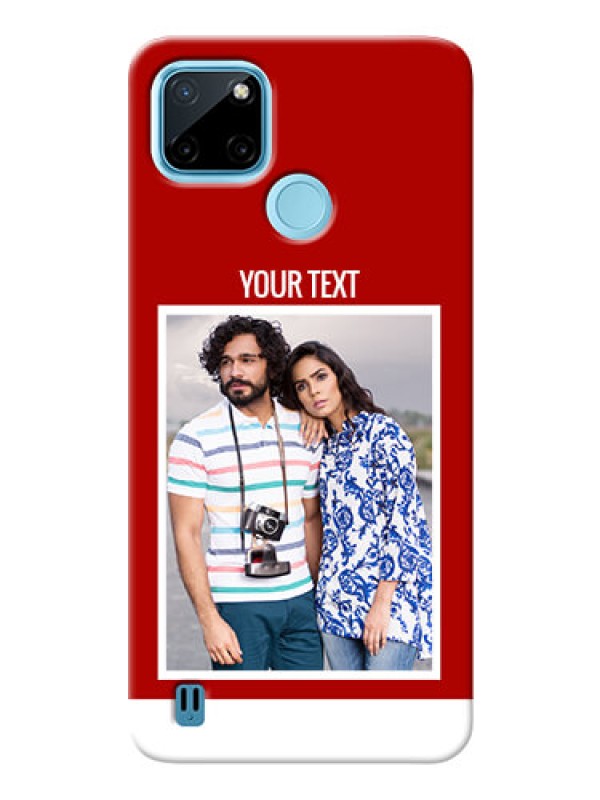 Custom Realme C21Y mobile phone covers: Simple Red Color Design