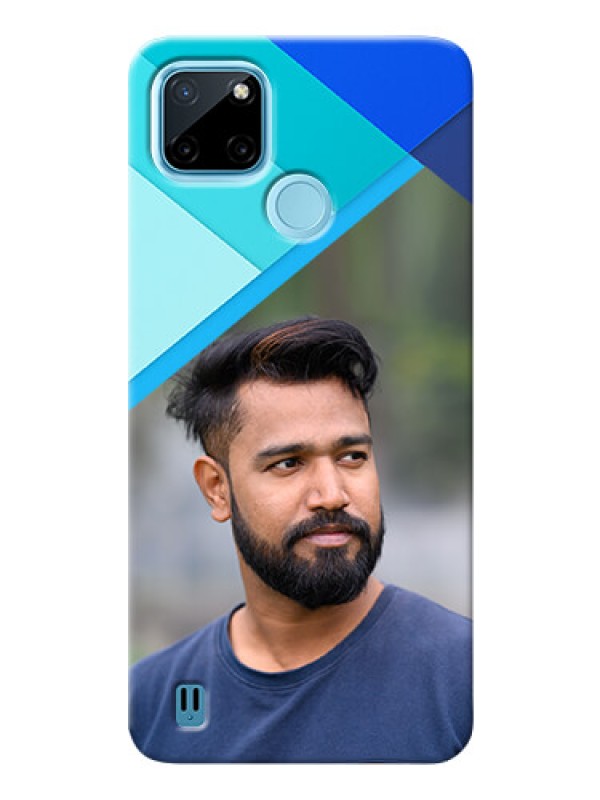 Custom Realme C21Y Phone Cases Online: Blue Abstract Cover Design