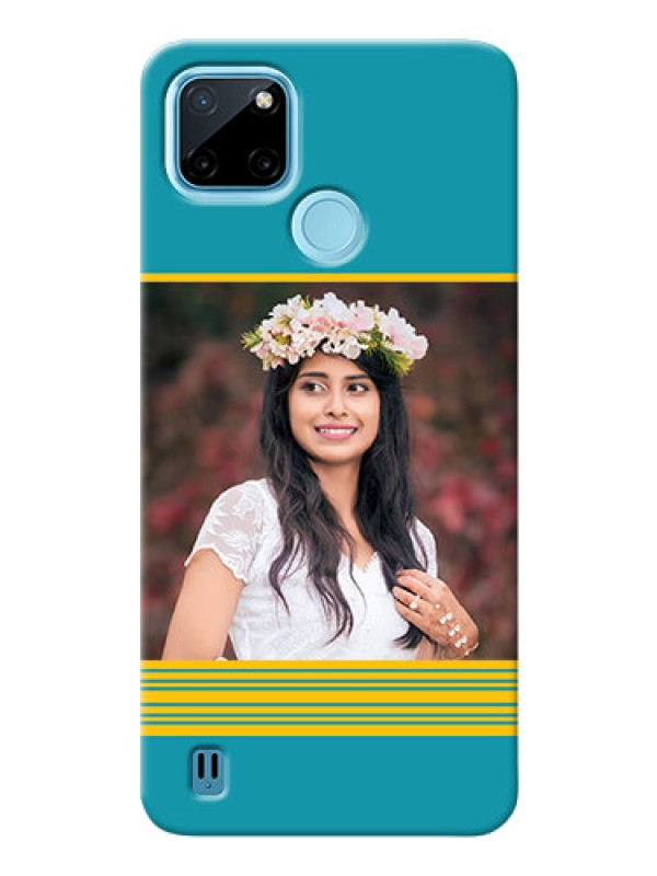 Custom Realme C21Y personalized phone covers: Yellow & Blue Design 