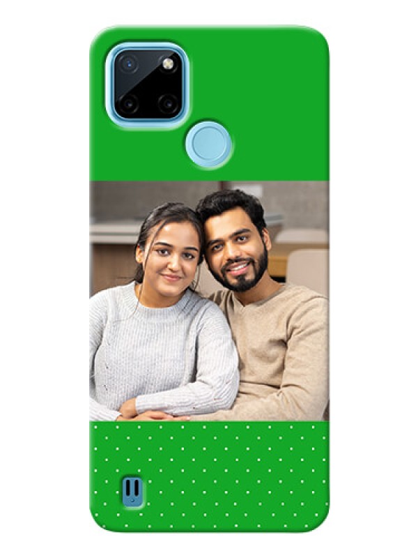 Custom Realme C21Y Personalised mobile covers: Green Pattern Design
