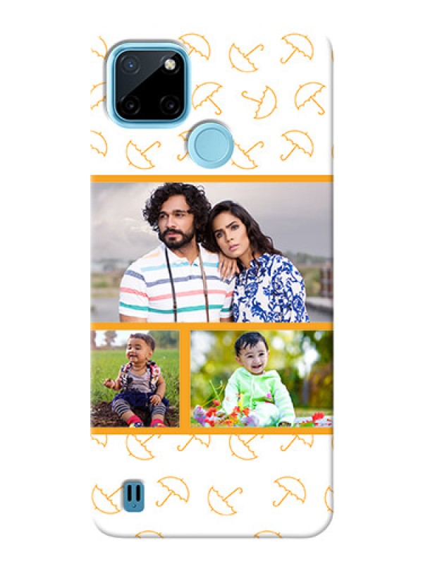 Custom Realme C21Y Personalised Phone Cases: Yellow Pattern Design