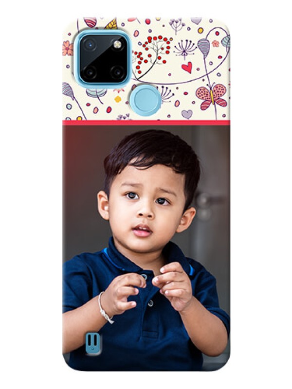 Custom Realme C21Y phone back covers: Premium Floral Design