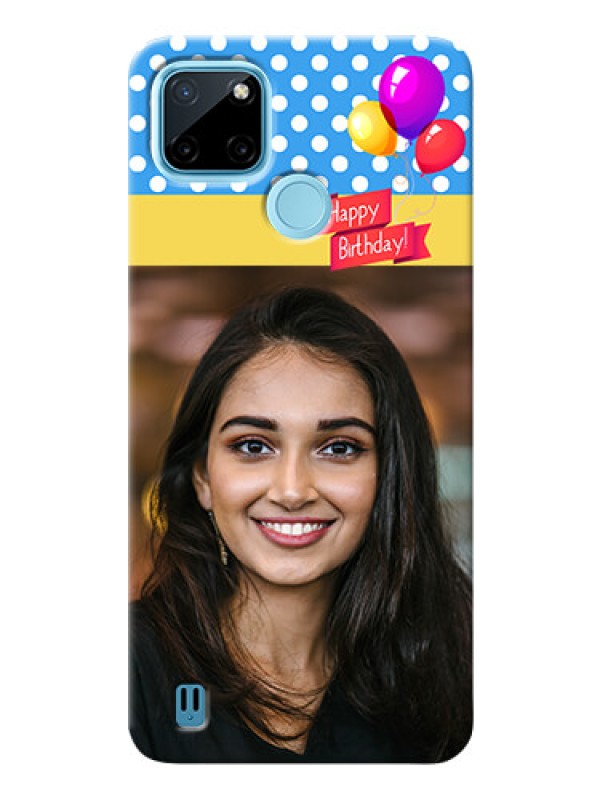 Custom Realme C21Y custom mobile back covers: Happy Birthday Design