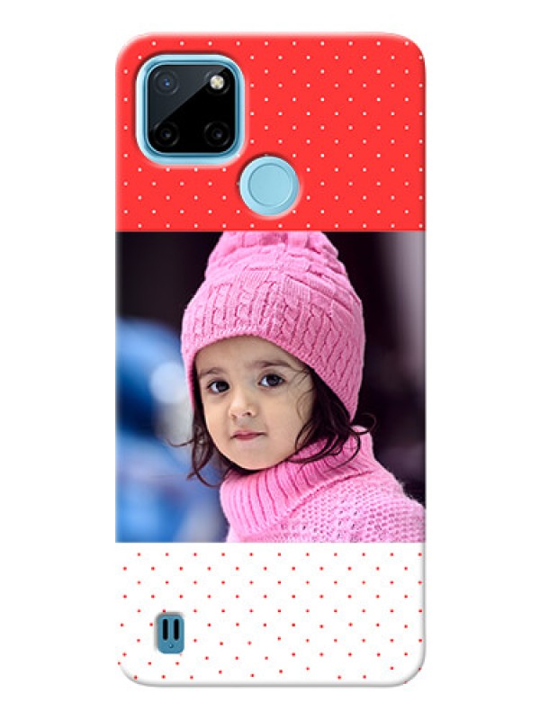 Custom Realme C21Y personalised phone covers: Red Pattern Design