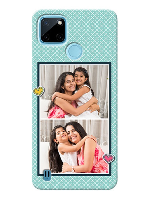 Custom Realme C21Y Custom Phone Cases: 2 Image Holder with Pattern Design