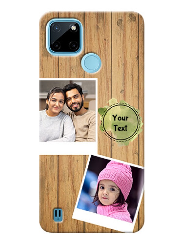 Custom Realme C21Y Custom Mobile Phone Covers: Wooden Texture Design