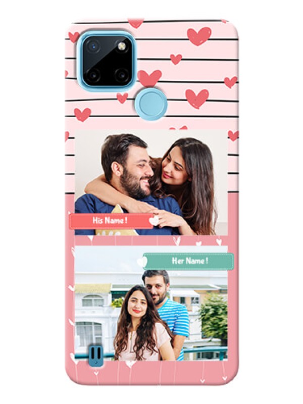 Custom Realme C21Y custom mobile covers: Photo with Heart Design