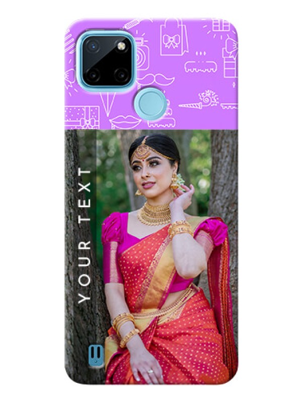 Custom Realme C21Y Personalized Phone Cases: Birthday Icons Design