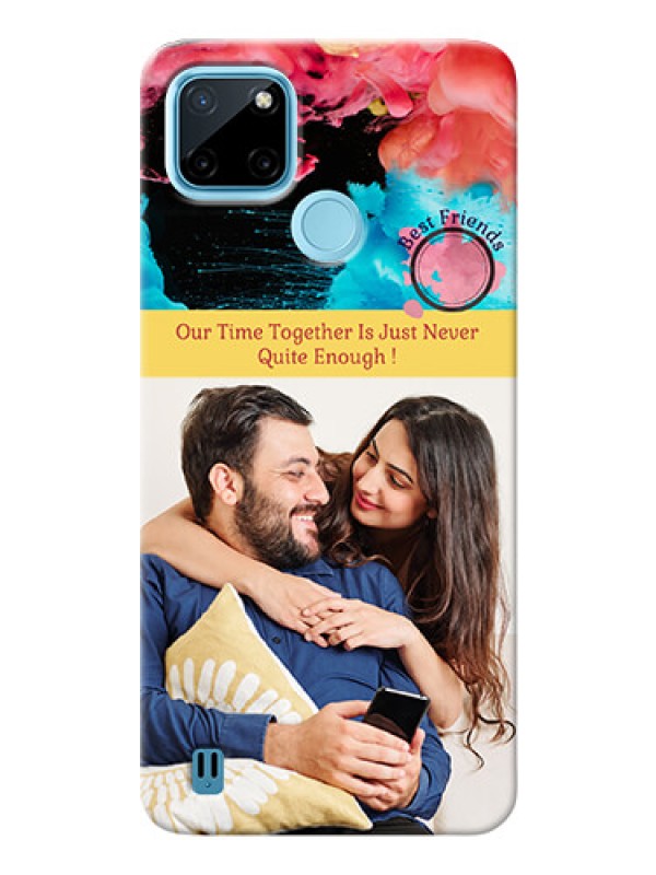 Custom Realme C21Y Mobile Cases: Quote with Acrylic Painting Design