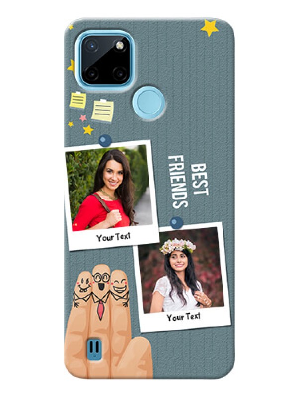 Custom Realme C21Y Mobile Cases: Sticky Frames and Friendship Design