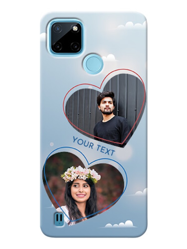 Custom Realme C21Y Phone Cases: Blue Color Couple Design 