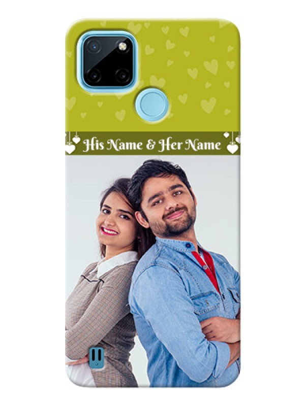 Custom Realme C21Y custom mobile covers: You & Me Heart Design