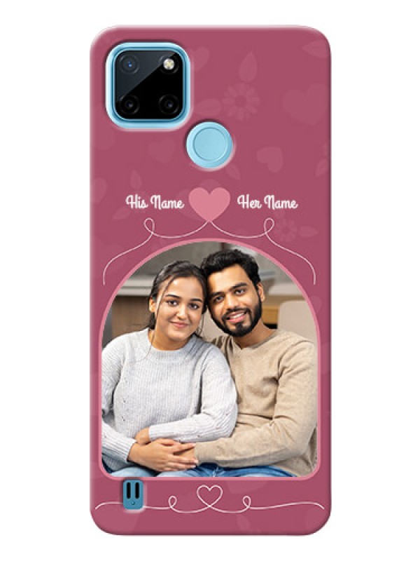 Custom Realme C21Y mobile phone covers: Love Floral Design