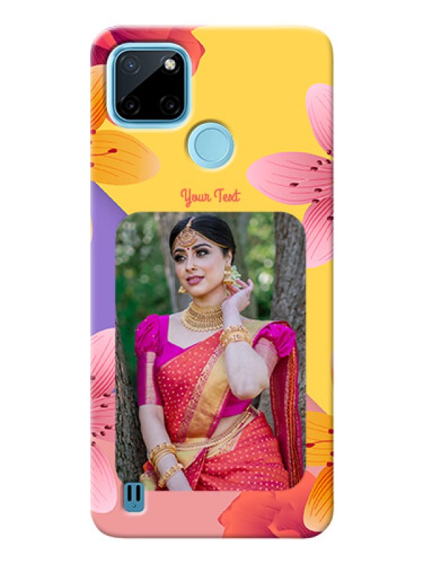 Custom Realme C21Y Mobile Covers: 3 Image With Vintage Floral Design