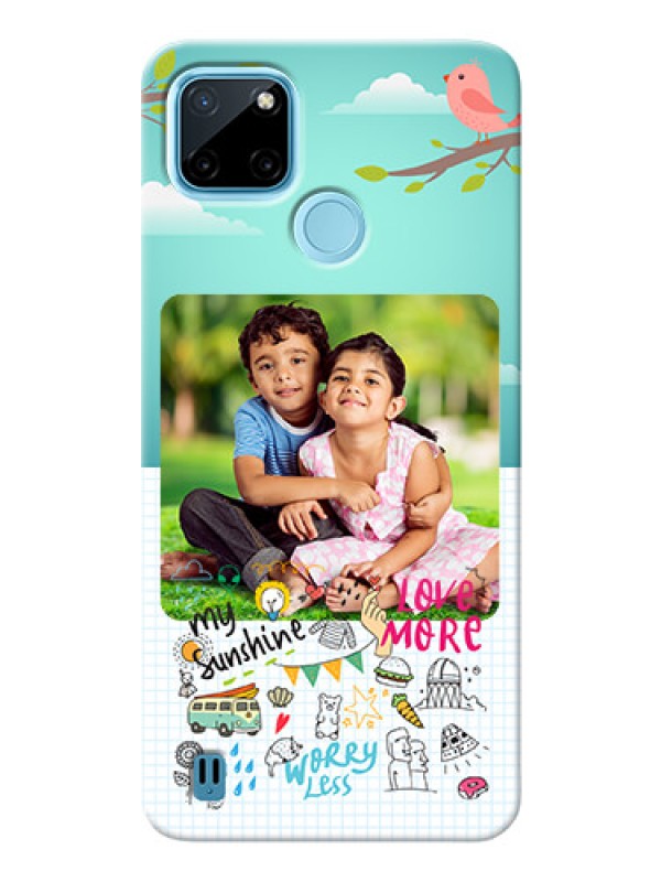 Custom Realme C21Y phone cases online: Doodle love Design